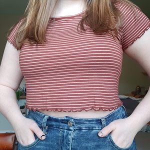 Burgundy Crop Top